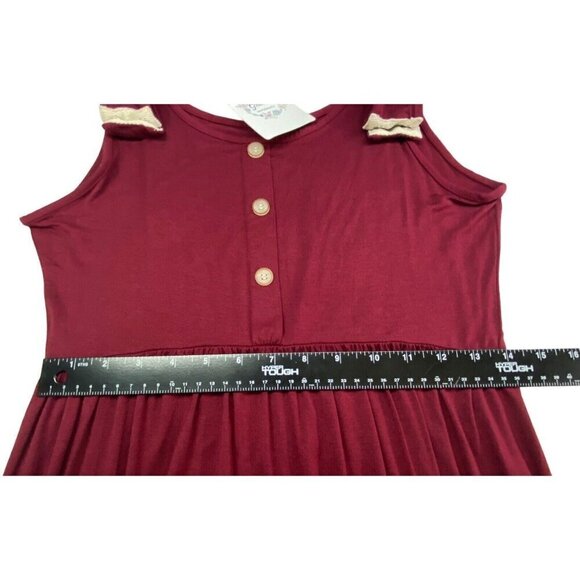 GLAMIX Fit Flare Maternity Dress Sleeveless Red S 61-5 NWT - Picture 8 of 13